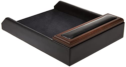 Dacasso Leather Desktop Letter Tray - Luxury Letter Holder & Paper Organizer for Desk - Office Organization & Executive Desk Decor - (Black) - Image 3