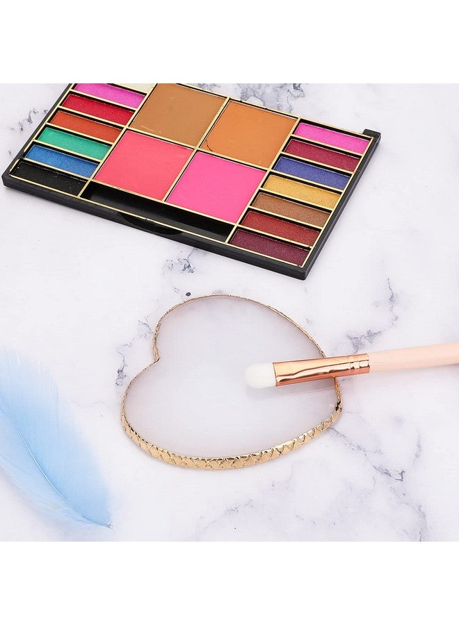 Sibba Resin Nail Art Palette Nail Mixing Palette Polish Color Mixing Plate Golden Edge Nail Holder Display Board Heart Shape Cosmetic Mixing Tools - Image 5