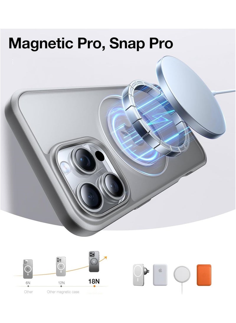 TWEGGON iPhone 16 Pro Max Case, Protective Case Cover with Camera Glass and Magsafe Stand for Apple iPhone 16 Pro Max Natural Titanium  - Image 2