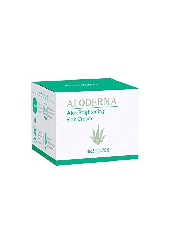Aloderma - Brightening Cream With 80% Organic Aloe Vera Made Within 12 Hours Of Harvest Refines Skin Texture Evens Skin Tone Diminishes Appearance Of Fine Lines & Wrinkles 17Oz (50G) - Image 1