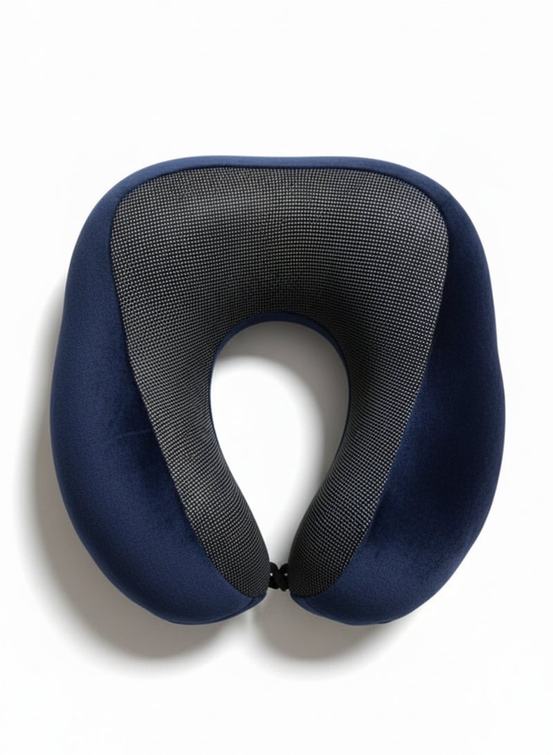 ZAAPPY Premium memory foam neck travel pillow, ergonomic design with slow rebound support, magnetite fabric cover, adjustable strap, invisible zipper - Image 1