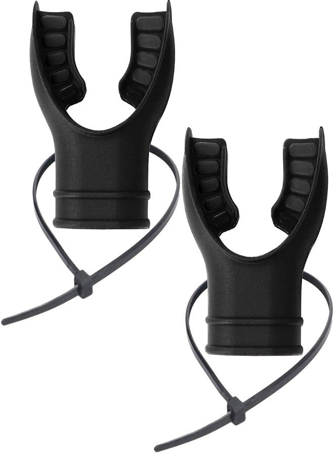 JUSTOOP Scuba Diving Mouthpiece, Silicone Snorkel Mouthpiece Regulator Replacement with Regulator Tie Fits Most Standard Regulators Scuba Diving Accessories, Black - Image 1