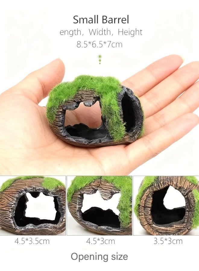 Broken Barrel Fish Tank Decor, Fish Tank Accessories Decorations Resin Betta Fish Hideout Cave for Fish Tank Ornaments for Small Animal Play Rest Hide. - Image 5