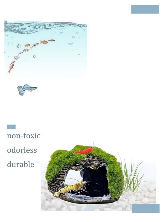 Broken Barrel Fish Tank Decor, Fish Tank Accessories Decorations Resin Betta Fish Hideout Cave for Fish Tank Ornaments for Small Animal Play Rest Hide. - Image 4