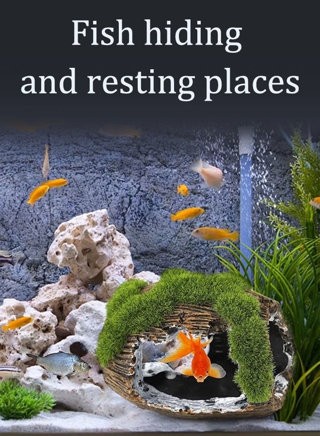 Broken Barrel Fish Tank Decor, Fish Tank Accessories Decorations Resin Betta Fish Hideout Cave for Fish Tank Ornaments for Small Animal Play Rest Hide. - Image 3
