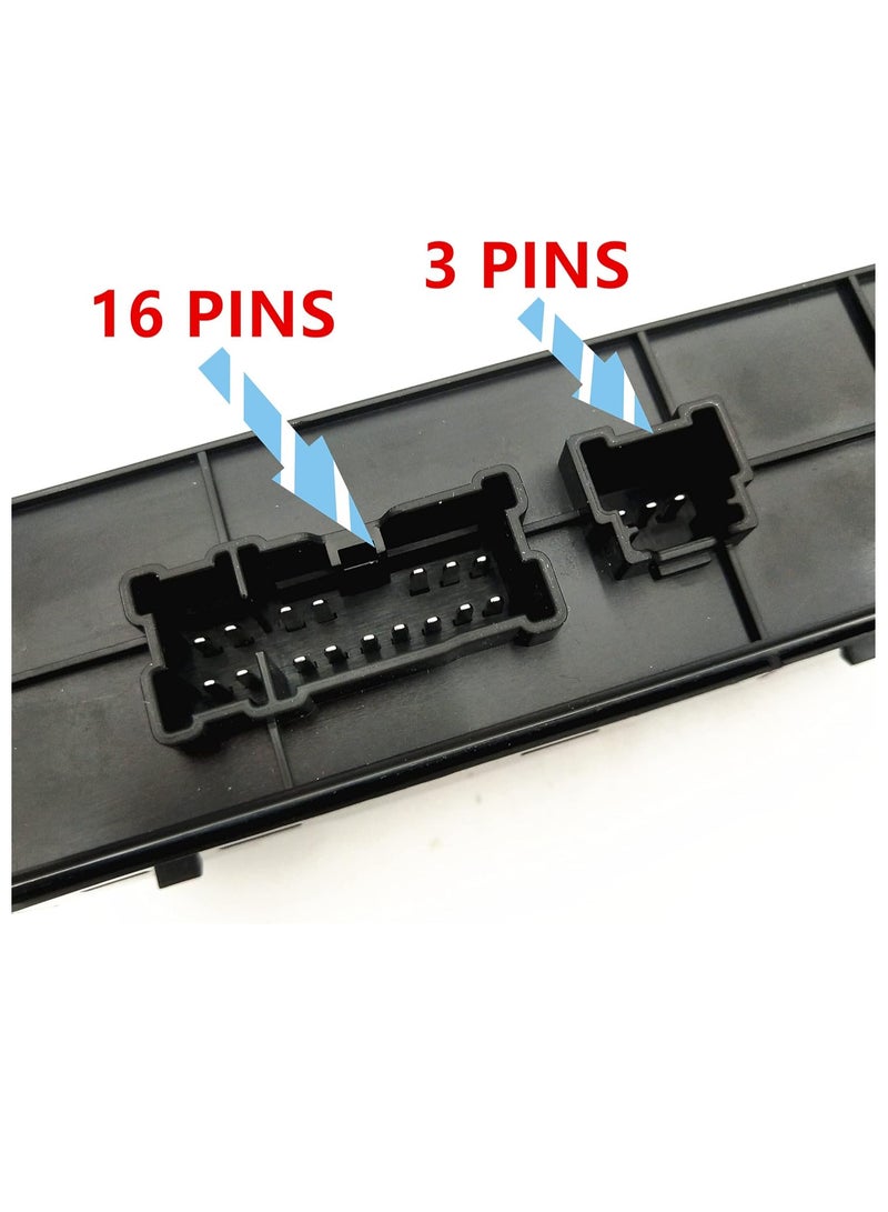 Generic Black Color WINDOW MASTER CONTROL SWITCH 254013DF0B 25401-3DF0B Compatible with NiSSAN VEHICLES  - Image 4