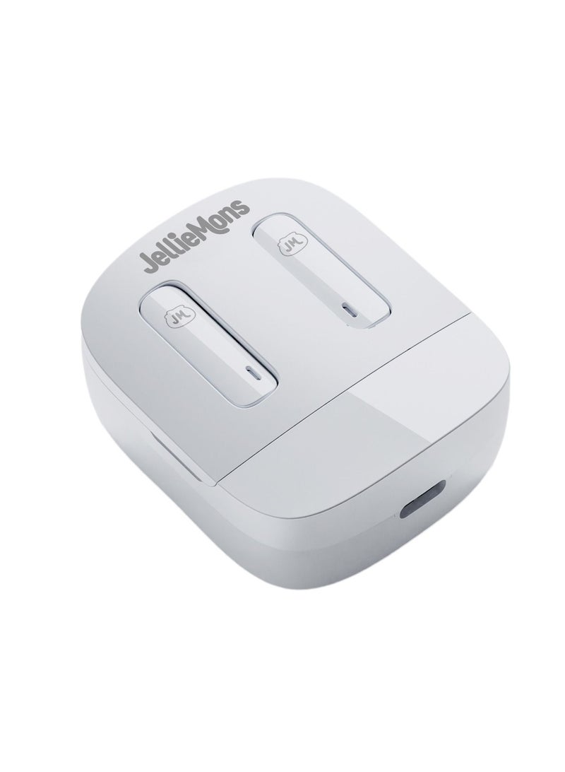 JellieMons True Wireless Earphones, Bax Series, Bluetooth v5.3, IPX5, Touch Control, HiFi Sound, upto 26 hrs playback time - EB-1002 (White)