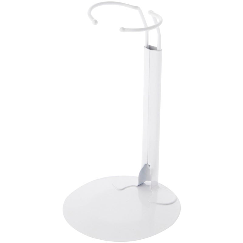 Plymor DSP60W White Adjustable Doll Stand fits 10 11 12 13 and 14 inch Dolls or Action Figures Waist is 2  25 Wide 55  7 Around Pack of 3
