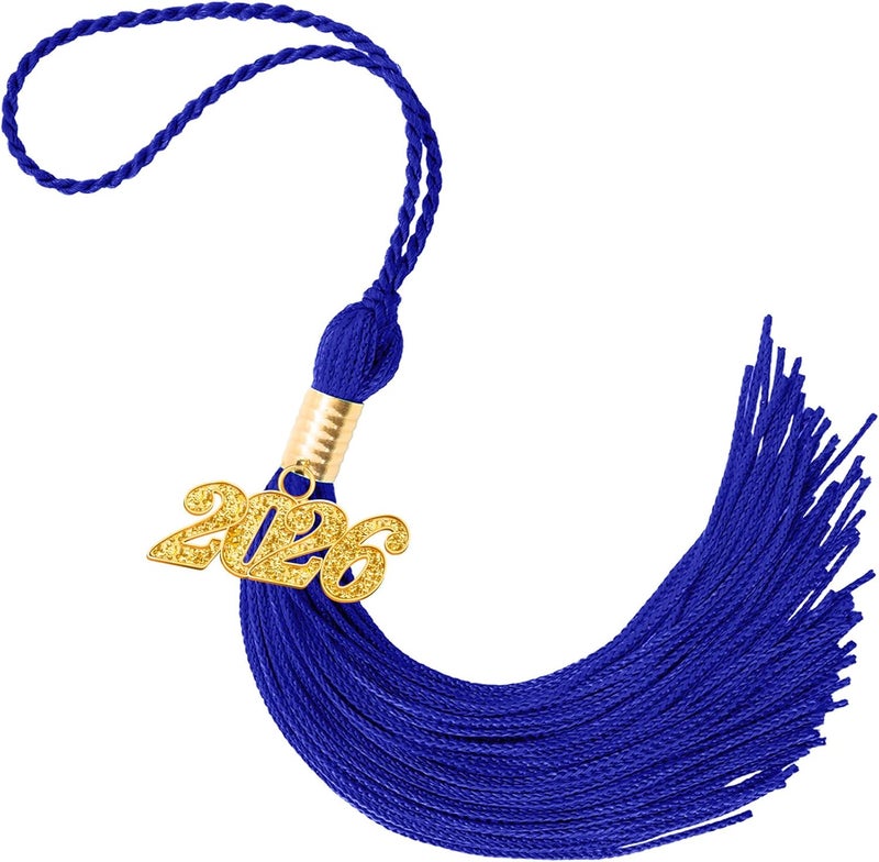RHOttbiy 2026 Graduation Tassel, 2026 Tassel Graduation, 2026 Tassels for Graduations Cap with 2026 Year Gold Charms for Graduate Cap,Blue Graduations Tassels for Class of 2026 Graduate Ceremonies Accessories - Image 1