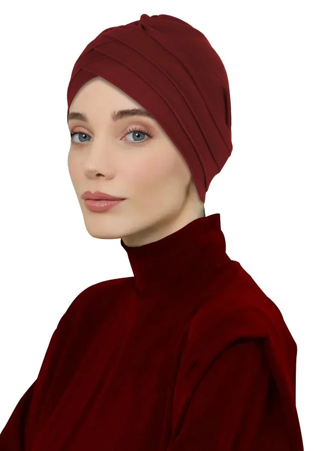 Take Two Burgundy Plain Turban Hijab