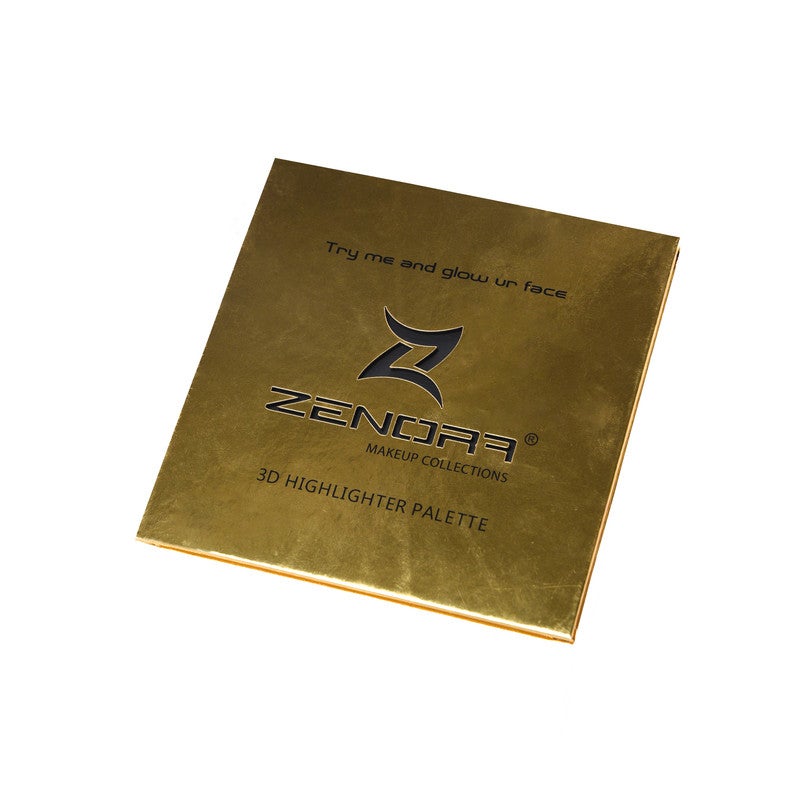 ZENORA 3D Highlighter Palette by Zenora – Full-Pigmented, Multi-Shade Face & Cheek Palette for Luminous - Image 1