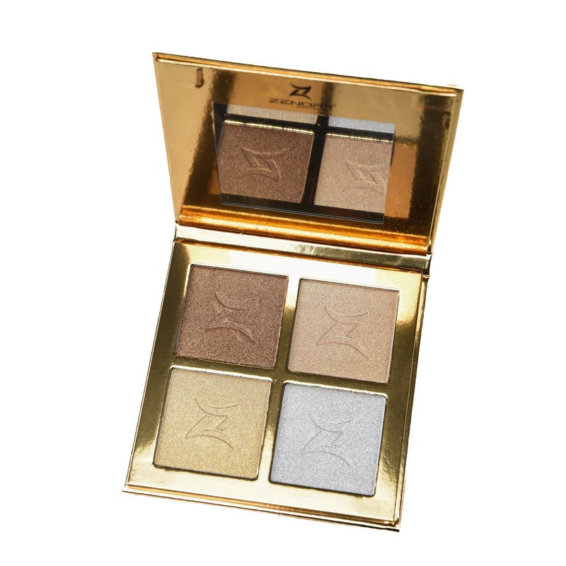 ZENORA 3D Highlighter Palette by Zenora – Full-Pigmented, Multi-Shade Face & Cheek Palette for Luminous - Image 3
