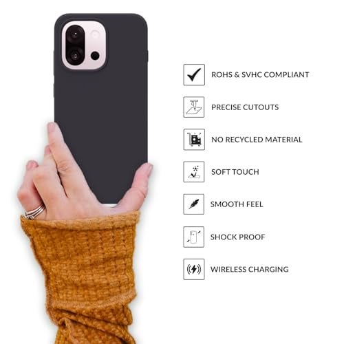 SPRIG Compatible with OnePlus 13s Premium SilkTone Back Cover Drop Tested Shock Proof Mobile Case for Men, Women, Boys and Girls with Camera Protection (Charcoal Grey) - Image 4