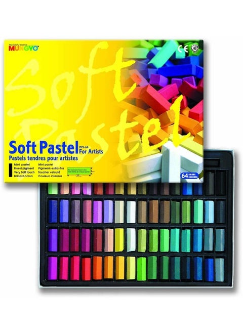 Mungyo Soft Pastel 64 Color Set Square ChalkMulticolor