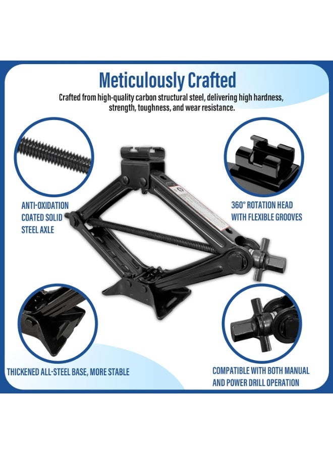 عدة رافعة مقصية للسيارة – قدرة 2 طن مع مفتاح ذكي لتغيير الإطارات بسهولة - Image 5