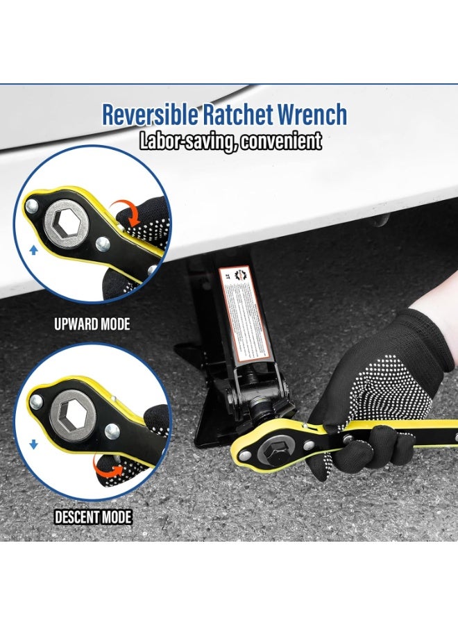 عدة رافعة مقصية للسيارة – قدرة 2 طن مع مفتاح ذكي لتغيير الإطارات بسهولة - Image 4