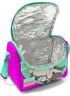 CORAL HIGH Kids Water Green Pink Cat Patterned Thermo Lunch Box 11707  - Image 5