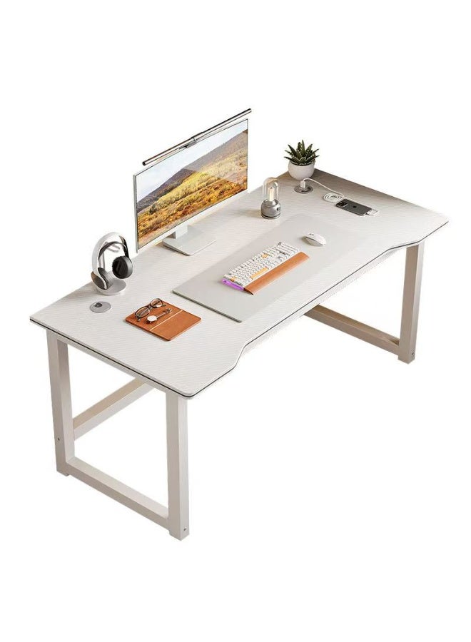 CityRiya-Long Computer Desk, Gaming Desk, 120*60cm Home Office Desk, PC Game Table with Large Monitor Shelf, Student Writing Study Table, Large Simple Laptop Workstations for Office (White) - Image 4