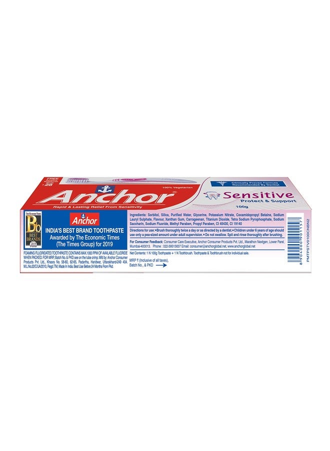 Anchor Sensitive Tooth Paste 100 gms with Toothbrush - Image 3