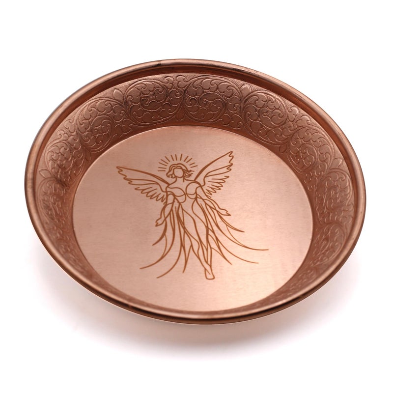 Amitofo Copper Offering Prayer Ritual Bowl Plate Great for use Witches MeditationSmudging IncenseCandle Dish Ash CatcherJewelry Dish New Metatron - Image 2