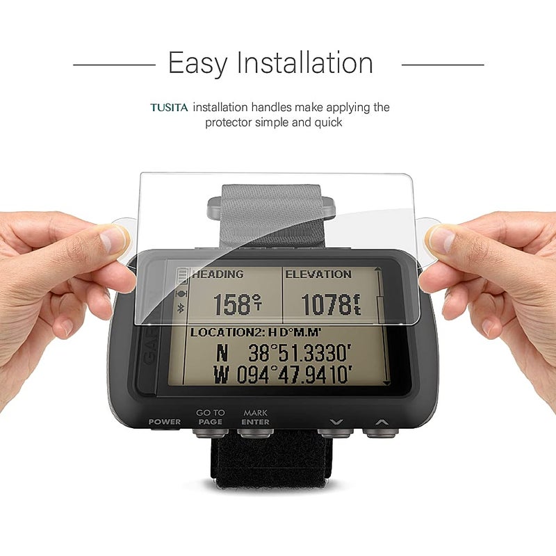 TUSITA [2-PACK Tempered Glass Screen Protector Compatible with Garmin Foretrex 601, Foretrex 701 - HD Clarity Protective Film Protection - GPS Navigation Accessories - Image 4