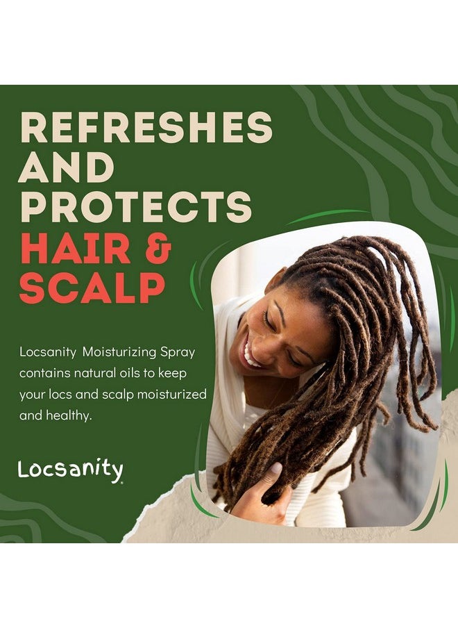 Locsanity Locsanity Daily Moisturizing Refreshing Spray for Locs, Dreadlocks - Rose Water and Peppermint Hair Scalp Moisturizer, Dreadlock Spray - Natural Loc Care and Maintenance (12oz)  - Image 2
