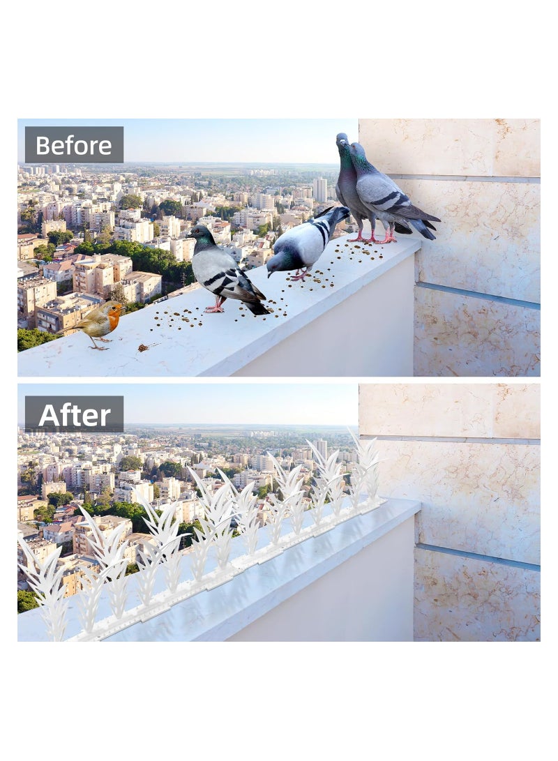 Zikra 6 Pack Bird Defender Spikes Kit - Disd Plastic Anti-Bird Spikes for Pigeons and Small Birds, Ideal for Railing and Roof Covers, 5.7 Feet (174cm) Outdoor Protection. - Image 4