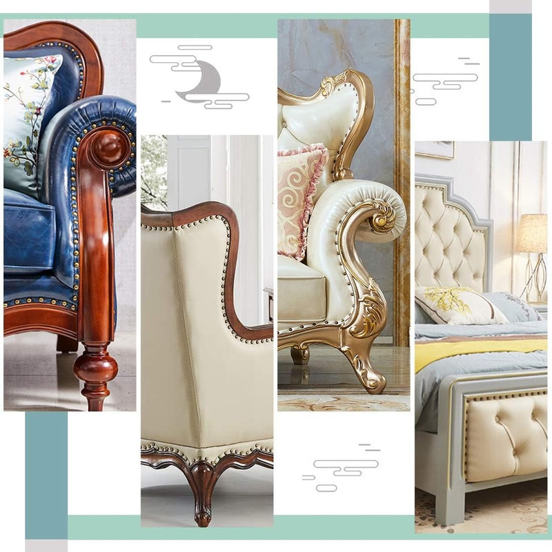 Keadic 300Pcs [ 9/16" in Diameter ] Antique Upholstery Tacks Furniture Nails Pins Assortment Kit for Upholstered Furniture Cork Board or DIY Projects - Bronze - Image 4