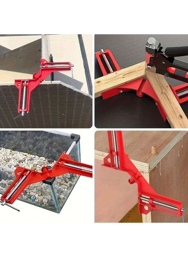 Heavy Duty Right Angle Clamp 90 Degree Woodworking Tool 1pc Red Black - Image 5