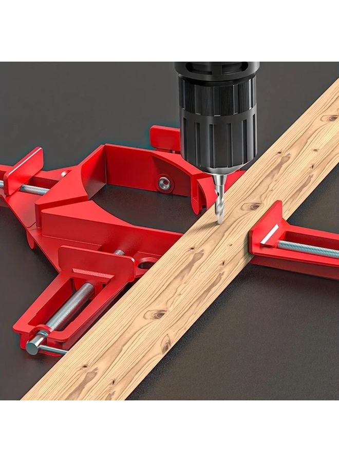 Heavy Duty Right Angle Clamp 90 Degree Woodworking Tool 1pc Red Black - Image 3
