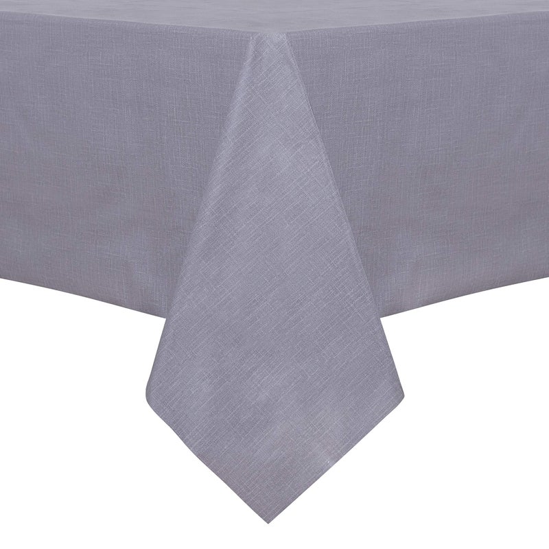sancua 100 Waterproof Rectangle PVC Tablecloth 54 x 108 Inch Oil Proof Spill Proof Vinyl Table Cloth Wipe Clean Table Cover for Dining Tables Buffet Parties and Camping Grey