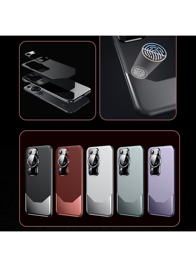 جرين تايجر جراب لهاتف Huawei P60/P60 Pro مصنوع من الجلد الصناعي بتصميم فريد مطلي بالكهرباء - Image 2