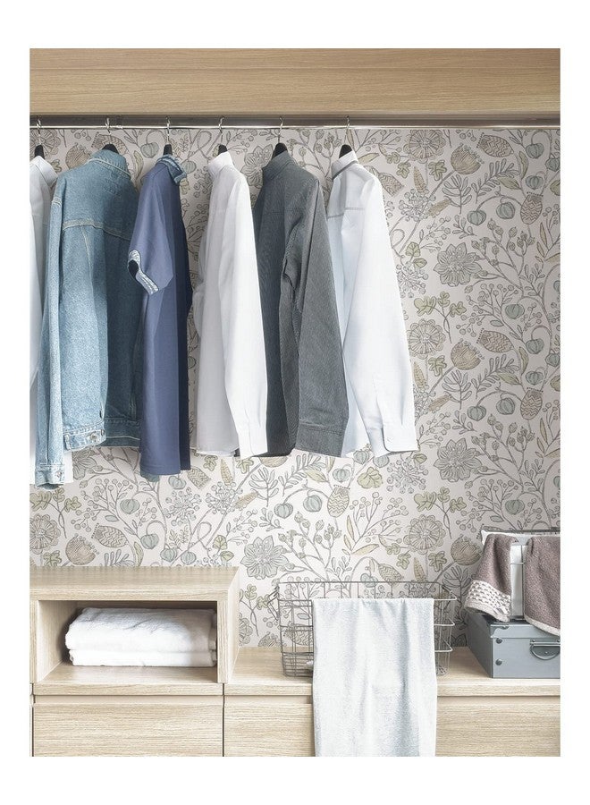 نو وولبيبر ورق جدران قابل للتقشير واللصق باللونين الأزرق والأخضر - Image 5