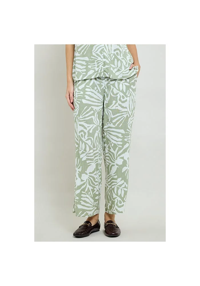R&b Patterned Straight Fit Pants with Drawstring Waist