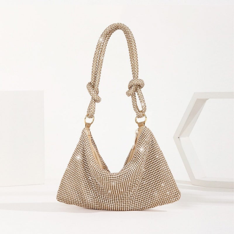 Handmade Rhinestone Knot Evening Clutch Bag - Image 2