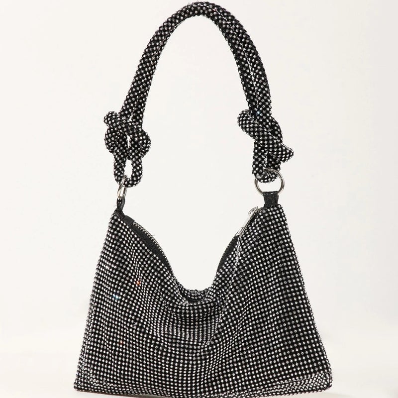 Handmade Rhinestone Knot Evening Clutch Bag - Image 4