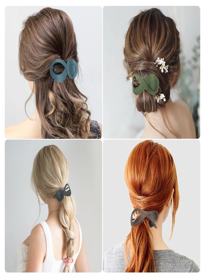 إيكيت مجموعة مشابك شعر فرنسية من إي إي إي كيت، 5 قطع، مشابك شعر منحنية سميكة وناعمة وطويلة ذات مشابك قوية لتصفيف شعر النساء والفتيات - Image 4