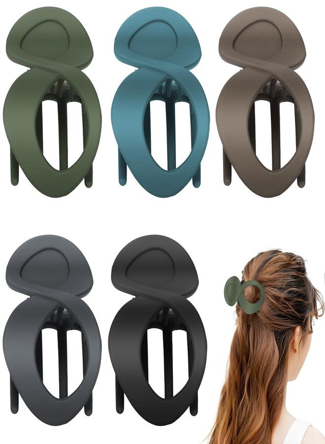 إيكيت مجموعة مشابك شعر فرنسية من إي إي إي كيت، 5 قطع، مشابك شعر منحنية سميكة وناعمة وطويلة ذات مشابك قوية لتصفيف شعر النساء والفتيات - Image 1