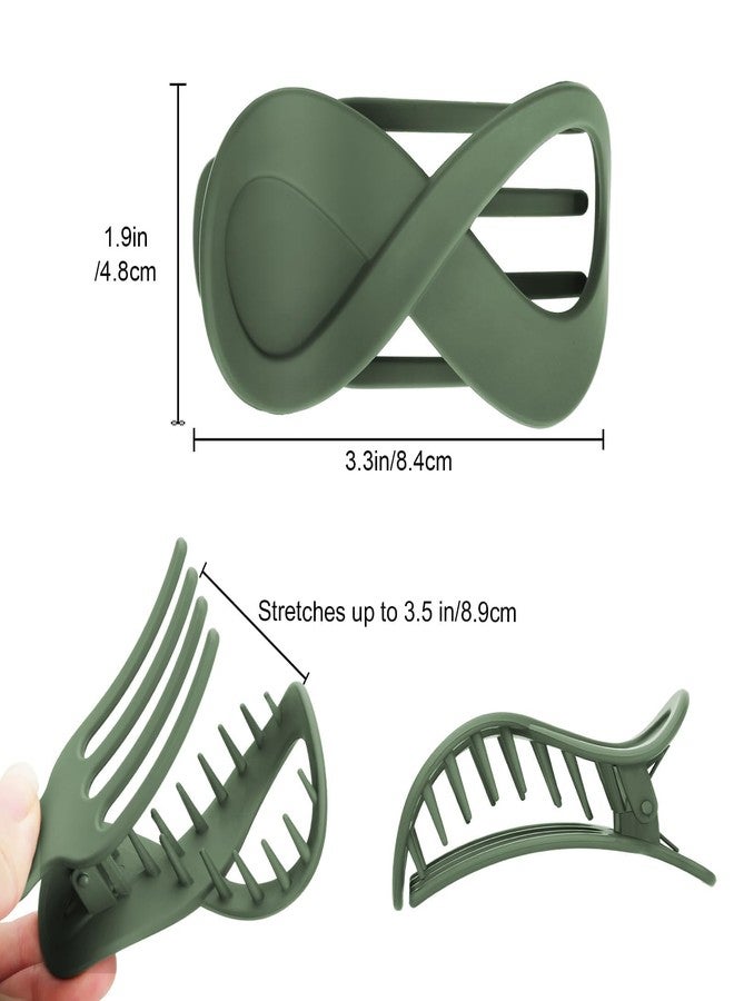 إيكيت مجموعة مشابك شعر فرنسية من إي إي إي كيت، 5 قطع، مشابك شعر منحنية سميكة وناعمة وطويلة ذات مشابك قوية لتصفيف شعر النساء والفتيات - Image 2
