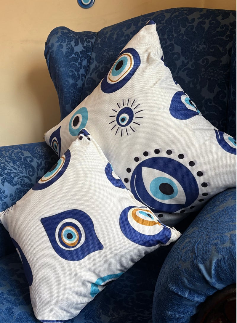 set of 2 Evil Eye cushions
