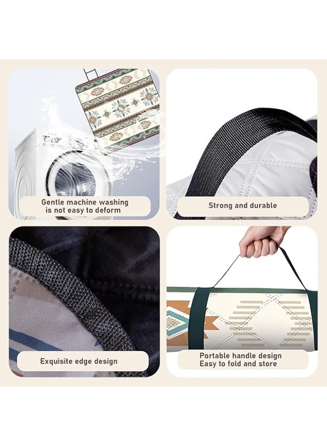 Generic 200x200cm Extra Large Picnic Blanket Waterproof and Foldable Beach Blanket 3 Layer Outdoor Blanket for 6 to 8 Adults Machine Washable for Spring Summer Camping  - Image 4