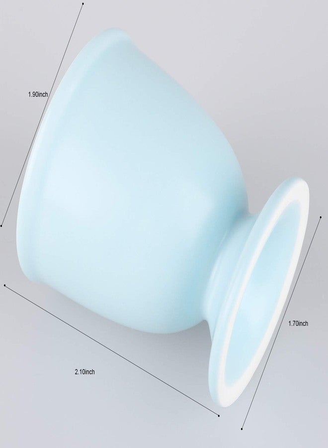 forkmannie Porcelain Egg Cups Ceramic Egg Stand Holders for Soft Boiled Eggs Set of 4 for Breakfast - Image 2