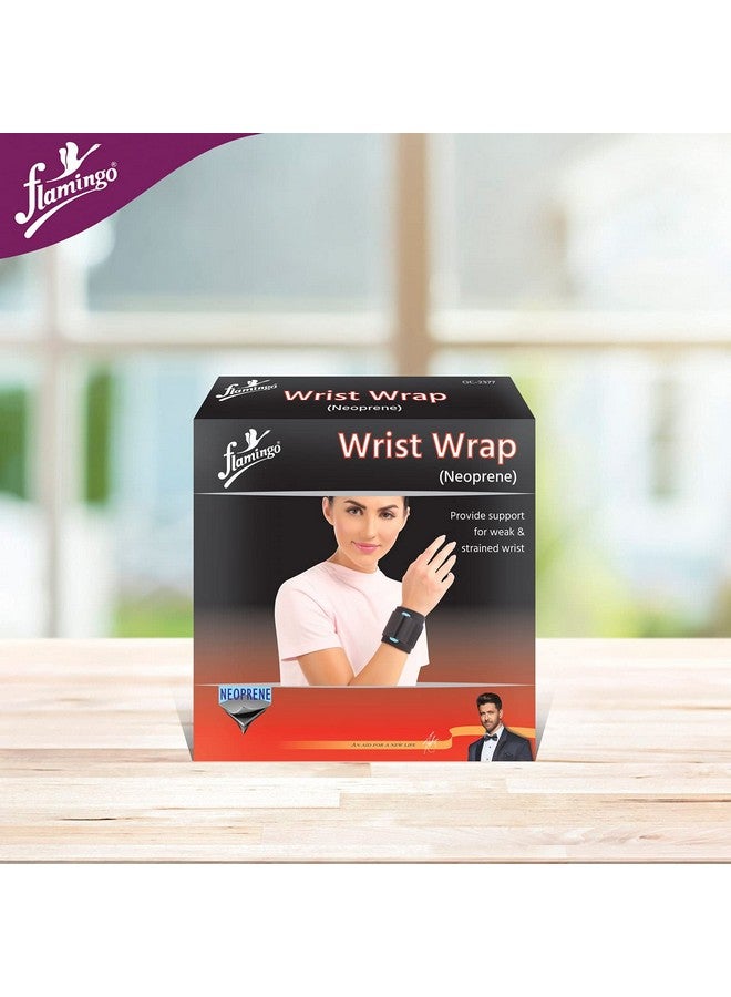 رباط المعصم فلامنجو - نيوبرين، أسود، عالمي، عبوة من قطعة واحدة - Image 3