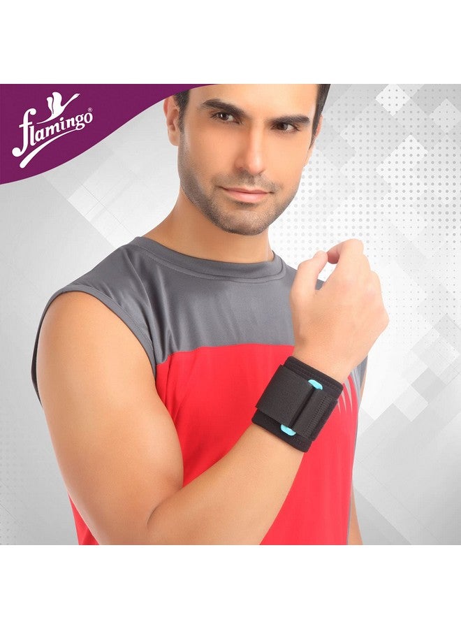 رباط المعصم فلامنجو - نيوبرين، أسود، عالمي، عبوة من قطعة واحدة - Image 2