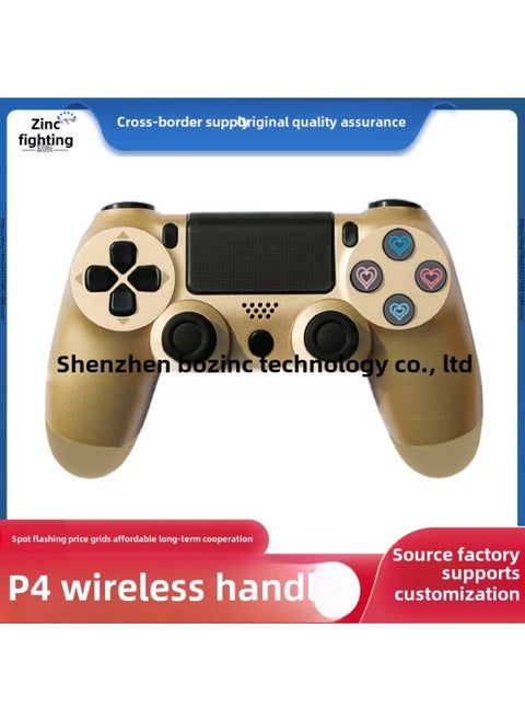 Preferred PS. 4 Game Handle Six Axis Dual Vibration P4 Game Console With Bluetooth Pro Wireless Handle-Product Color:Gold