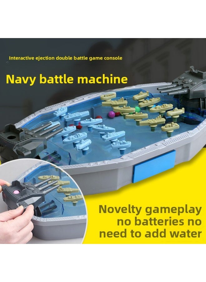 Generic - Children's Desktop Double Battle Plate Aircraft Carrier Ship Sea Army Ejection Bead Toy Girl Boy Parent-Child Interactive Game-Specification:(soldier Model) Ejection Machine 707-133 (additional Version) - Image 1