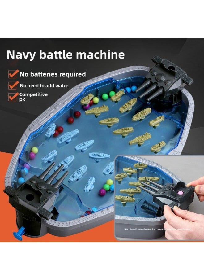 Generic - Children's Desktop Double Battle Plate Aircraft Carrier Ship Sea Army Ejection Bead Toy Girl Boy Parent-Child Interactive Game-Specification:(soldier Model) Ejection Machine 707-133 (additional Version) - Image 1