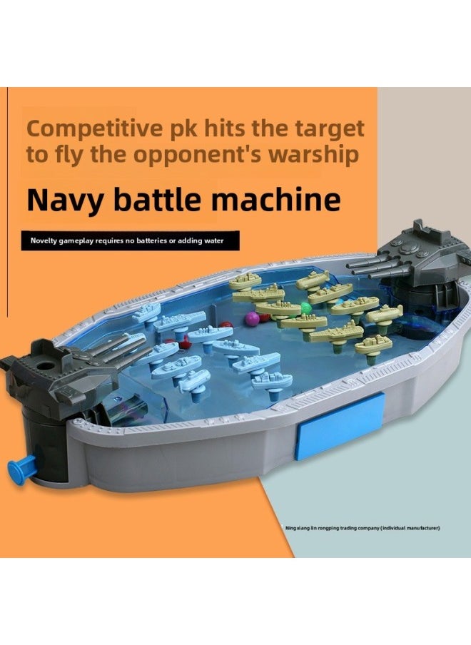 Generic - Children's Desktop Double Battle Plate Aircraft Carrier Ship Sea Army Ejection Bead Toy Girl Boy Parent-Child Interactive Game-Specification:(soldier Model) Ejection Machine 707-133 (additional Version) - Image 1