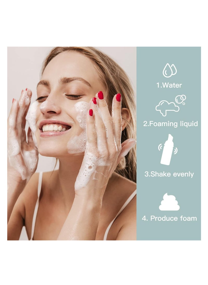 SYOSI 2oz Foam Pump Bottle, 6PCS Empty Travel Foaming Dispenser, Pump Bottle Dispenser, Mini Plastic Foam Dispenser Bottle, for Hand Soap, Lash Cleanser, Shampoo, Cosmetics Packaging, 60ml, Clear  - Image 5