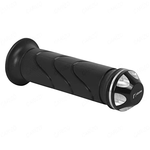 AUTOVEA Motorcycle Handle Grips/Cover, Anti Slip (Design - Diamond Black & Silver) Compatible with All Indian Bikes | Motorcycles | RE Bullets - Image 3
